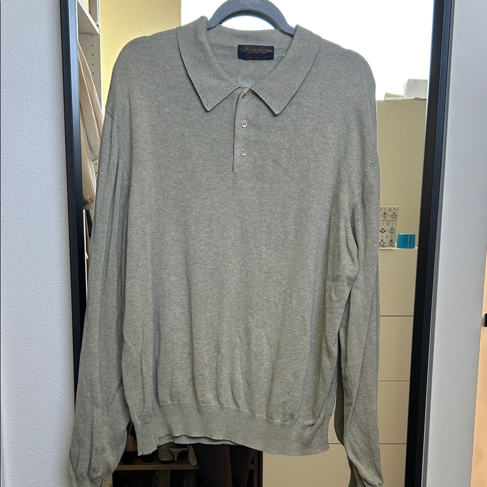 Brooks brothers Green Long Sleeve Polo Shirt